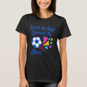 Camiseta P O Ll Espalhe O Amor Futebol Arco-íris Design