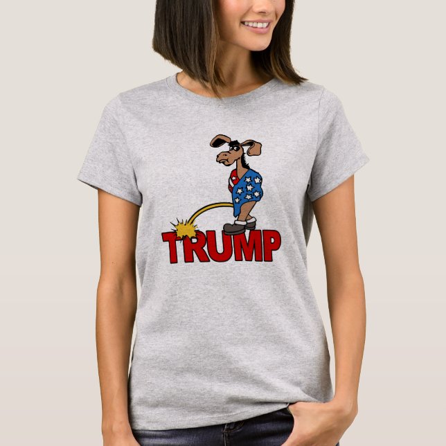 Camiseta P ON TRUMP - Democratas - Anti-Trump Design - - Po (Frente)