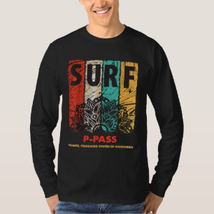 Camiseta P PASS Retro Surf T Shirt Vintage Mandala Gift