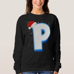 Camiseta P Snowy Maiúscula Monograma - Letra alfabética de 