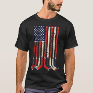 Camiseta Paлочки de hóquei com bandeira dos EUA jogador pat