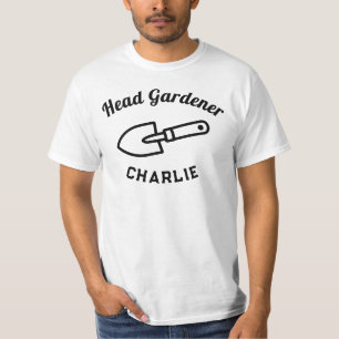 Camiseta Pá de Jardineiro Chefe Engraçado Personalizada Nom