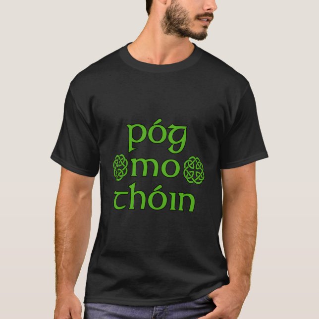 Camiseta Pã ³ G Mo Thã ³ Com Nós Celtas (Frente)