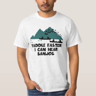 Camiseta Pá mais rapidamente eu posso ouvir banjos