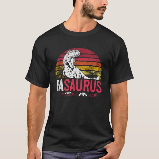 Camiseta Pa Saurus Dia do Pai Pasaurus T Rex Dinossaur Gra (Frente)