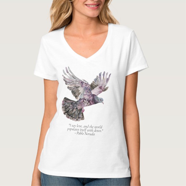 Camiseta Pablo Neruda Cotação Tote Bag (Frente)