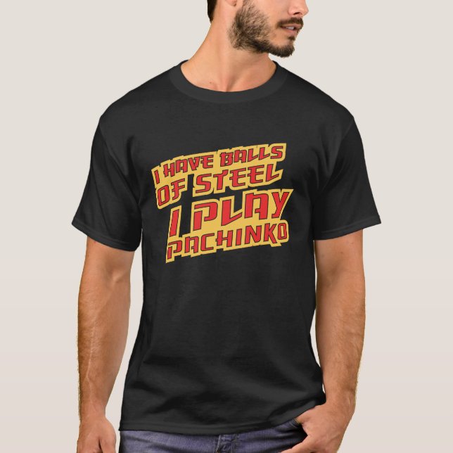 Camiseta Pachinko do jogo da Arcade Japonês (Frente)
