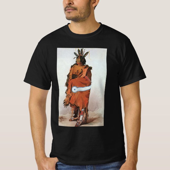 Camiseta Pachtuwa-Chta, Arikara Warrior Retrato de Bodmer (Frente)