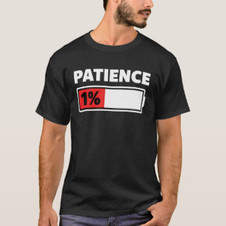 Camiseta Paciência Bateria Baixa 1 Porcento Humor Engraçado