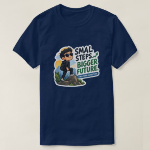 Camiseta Paciência constrói a riqueza Investor Navyblue