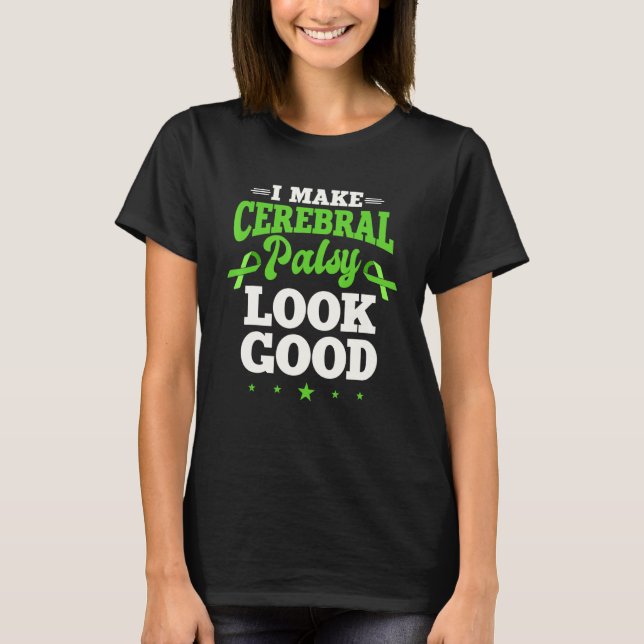 Camiseta Paciente com Paralisia Cerebral Fita Verde de Cons (Frente)