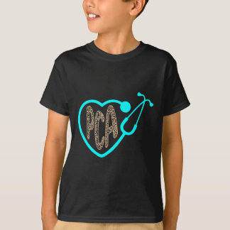 Camiseta Paciente Pca Cuidando de Enfermeira-Leopardo-do-Co