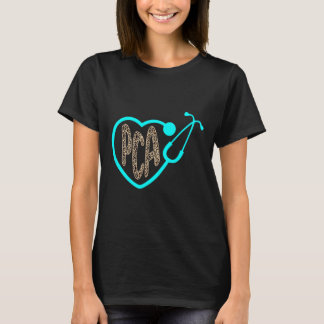 Camiseta Paciente Pca Cuidando de Enfermeira-Leopardo-do-Co