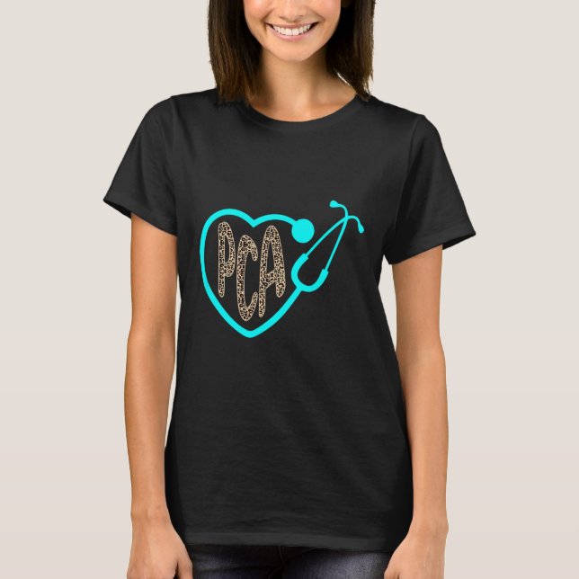 Camiseta Paciente Pca Cuidando de Enfermeira-Leopardo-do-Co (Frente)