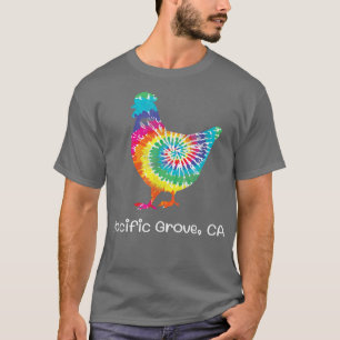 Camiseta Pacific Grove CA Tie Dye Chicken Hippy Farmer Hobb