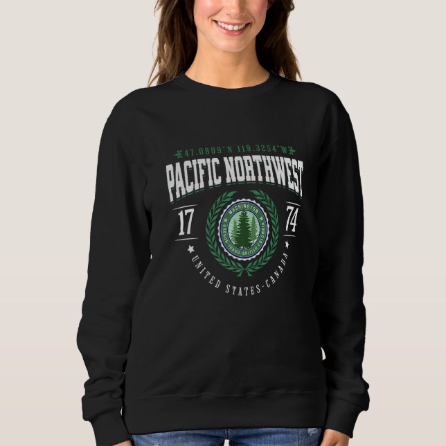 Camiseta Pacific Northwest Washington Idaho Oregon Pine Tre (Frente)