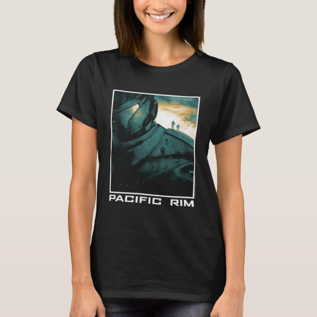 Camiseta Pacific Rim Gold & Blue Poster (Frente)