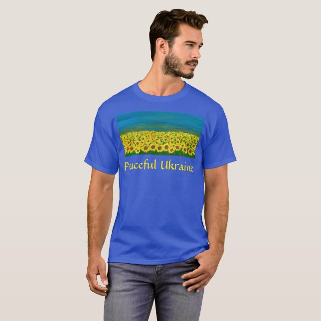 Camiseta pacífica da Ucrânia (Frente Completa)