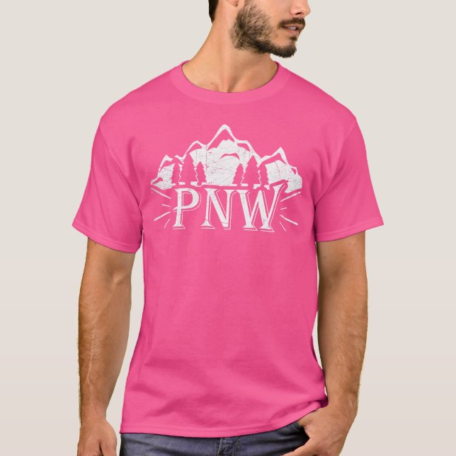Camiseta Pacífico Noroeste Pnw - Caminho de Aventura Exteri (Frente)