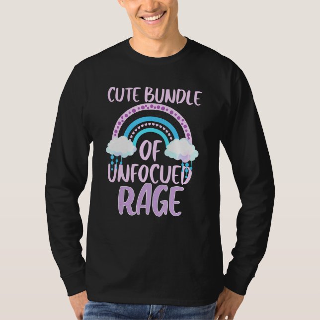Camiseta Pacote Bonito De Gótico Arrepiante Não Focado Arco (Frente)