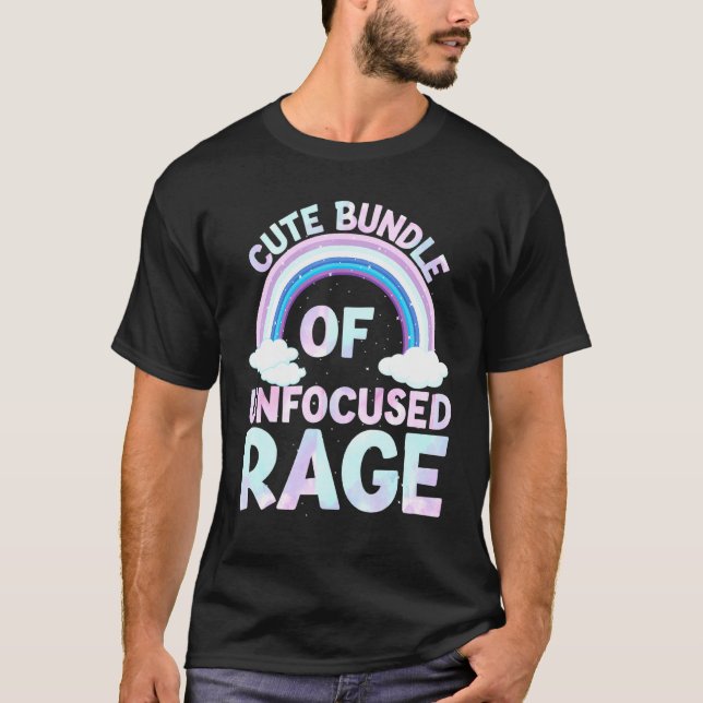 Camiseta Pacote Bonito De Gótico Arrepiante Não Focado Arco (Frente)