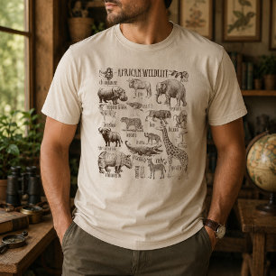 Camiseta Pacote de Animais da Vida Selvagem Africana