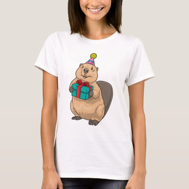 Camiseta Pacote de Aniversário do Castor (Frente)