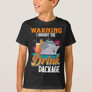 Camiseta Pacote de Bebidas de Férias em Navio de Cruzeiro A