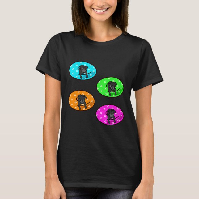 Camiseta Pacote de Câmara de Ar Black Pug 1015 (Frente)