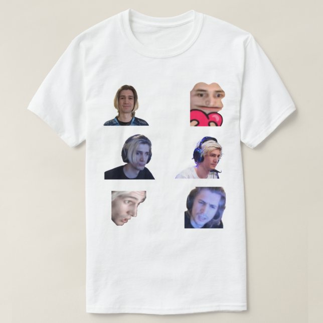 Camiseta Pacote de Emotes xQc (Frente do Design)