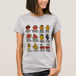 Camiseta Pacote de Frutas Bonitas - Verão Engraçado