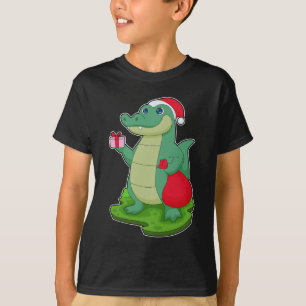 Camiseta Pacote de Natal Crocodilo