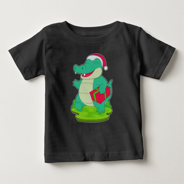 Camiseta Pacote de Natal Crocodilo (Frente)