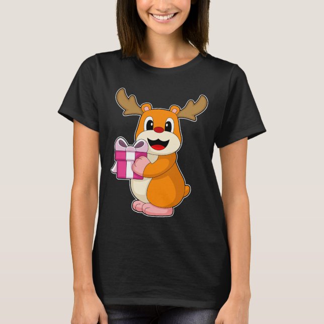 Camiseta Pacote de Natal de Hamster (Frente)