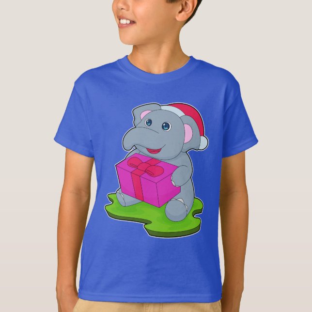 Camiseta Pacote de Natal Elefante (Frente)