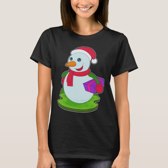 Camiseta Pacote de Natal Snowman (Frente)