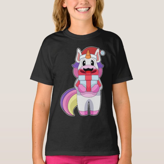 Camiseta Pacote de Natal Unicorn (Frente)