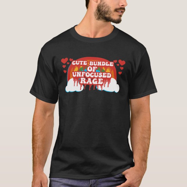 Camiseta Pacote De Nuvens De Arco-Íris Não-Concentradas Cor (Frente)
