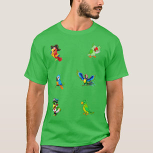 Camiseta Pacote de papagaios a vigiar-te