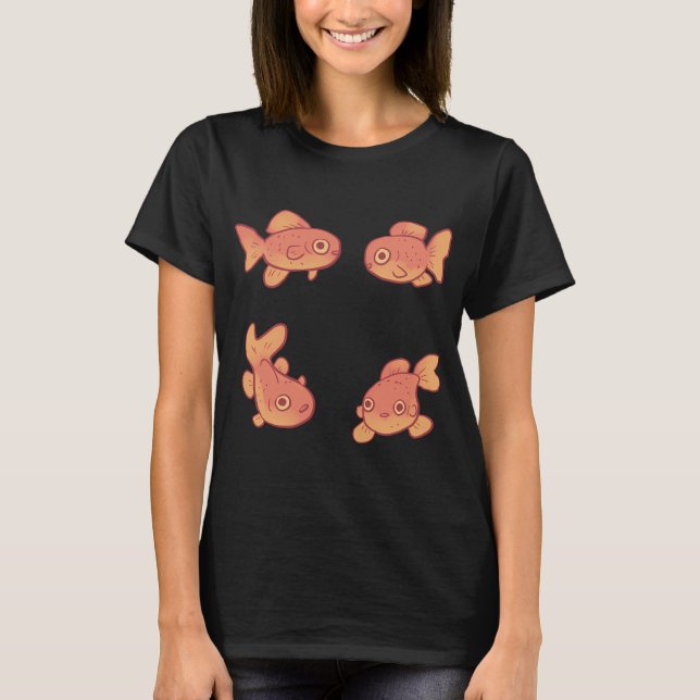 Camiseta Pacote de Peixinho Dourado Divertido (Frente)