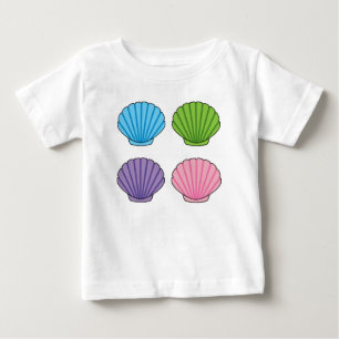 Camiseta Pacote de Seashell Colorido de Pastel
