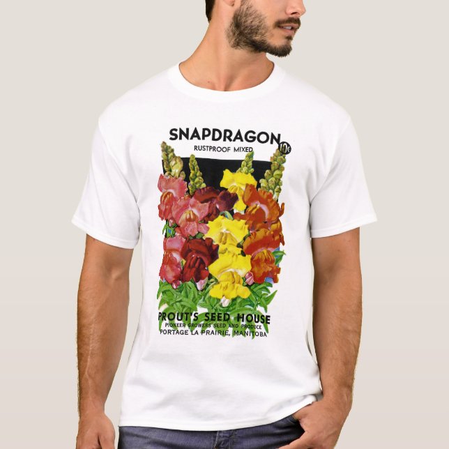 Camiseta Pacote de Semente Vintage do Snapdragon (Frente)