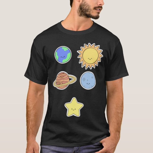Camiseta Pacote de sistema solar (Frente)