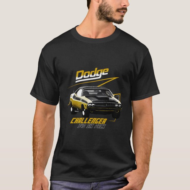 Camiseta Pacote do Dodge Challenger 340 (Frente)