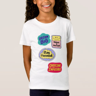 Camiseta Pacote do Sticker Motivacional: Sonhe Grande e Man