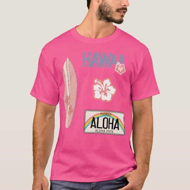 Camiseta Pacote Havaí Rosa (Frente)