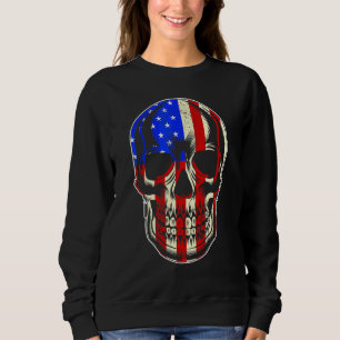 Camiseta Pacote Patriótico de Bandeira Americana com Caveir