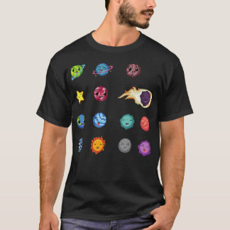 Camiseta Pacote Planeta Kawaii