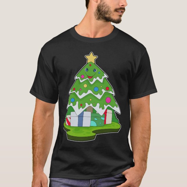 Camiseta Pacotes de Natal de árvore de Natal (Frente)