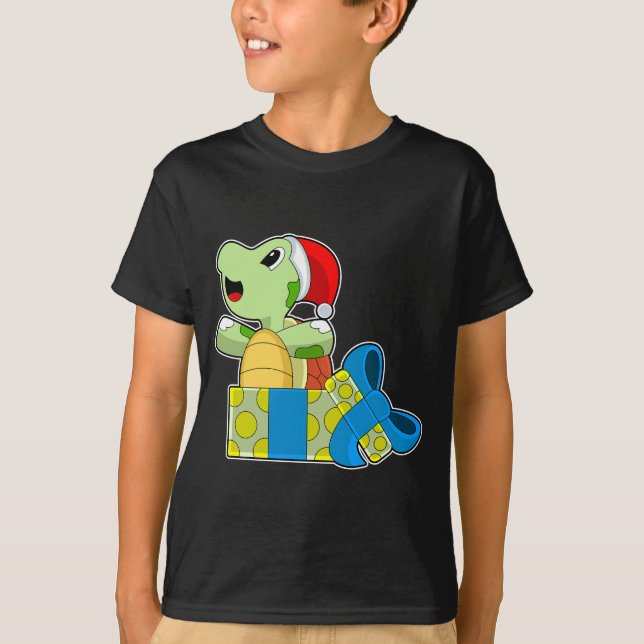 Camiseta Pacotes de Natal de Tartaruga (Frente)
